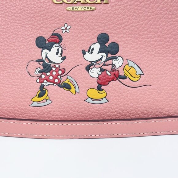 Disney X Coach CM858 Teri Shoulder Bag Ice Skate Motif Blush Multi Crossbody NWT - Picture 2 of 16